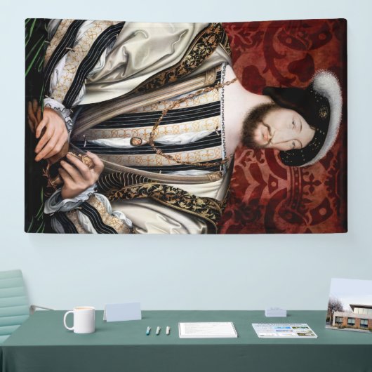 Jean Clouet - Francois I, koning van Frankrijk Spandoek (Beurs)