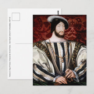Jean Clouet - Frans I, Koning van Frankrijk Briefkaart