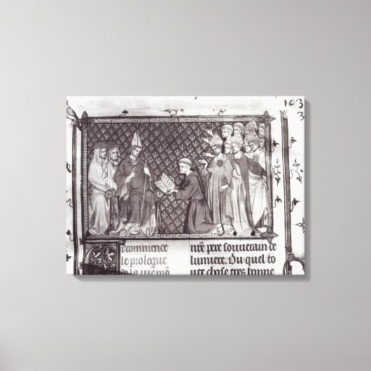Jean d'Antioch voor Martin IV Canvas Afdruk (Voorkant)