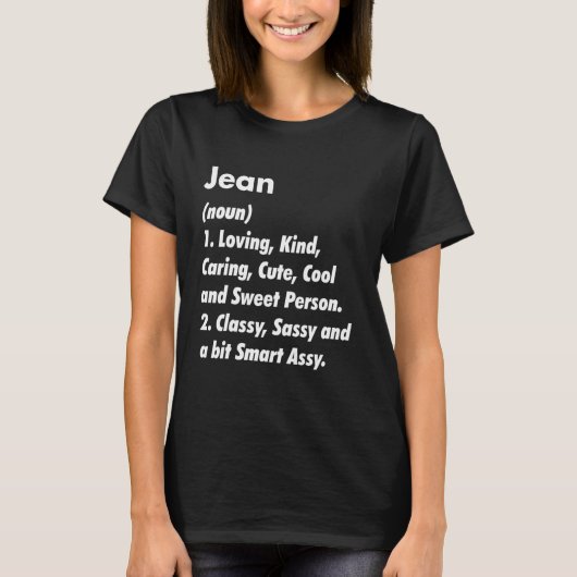 Jean Definition Personalized Funny Birthday Idea T-shirt (Voorkant)