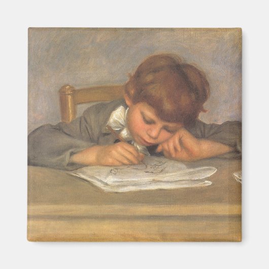 Jean Drawing by Pierre Renoir,  Fine Art Magneet (Voorkant)