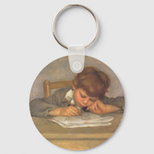 Jean Drawing by Pierre Renoir, Fine Art Sleutelhanger