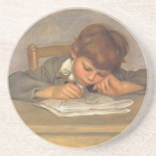 Jean Drawing by Pierre Renoir,  Fine Art Zandsteen Onderzetter (Voorkant)
