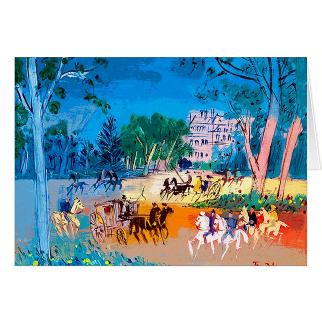 Jean Dufy Bois de Boulogne Kaart (Voorkant Horizontaal)