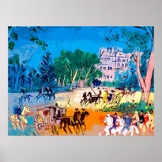 Jean Dufy Bois de Boulogne Poster (Voorkant)