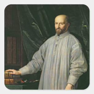 Jean Duvergier de Hauranne Abbot Vierkante Sticker