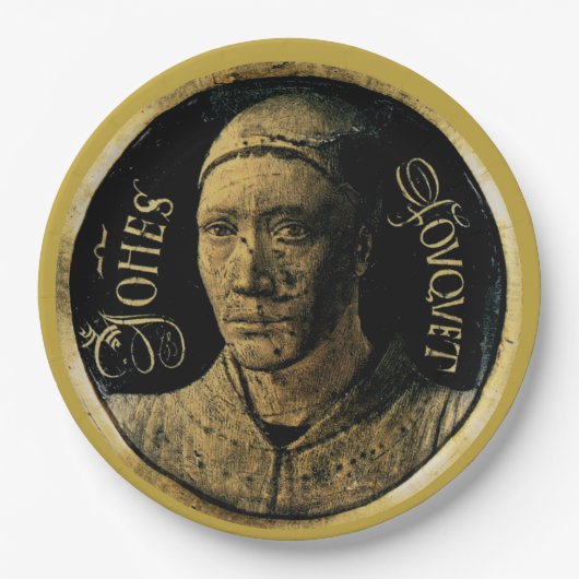 Jean Fouquet Franse schilder Papieren Bordje (Voorkant)