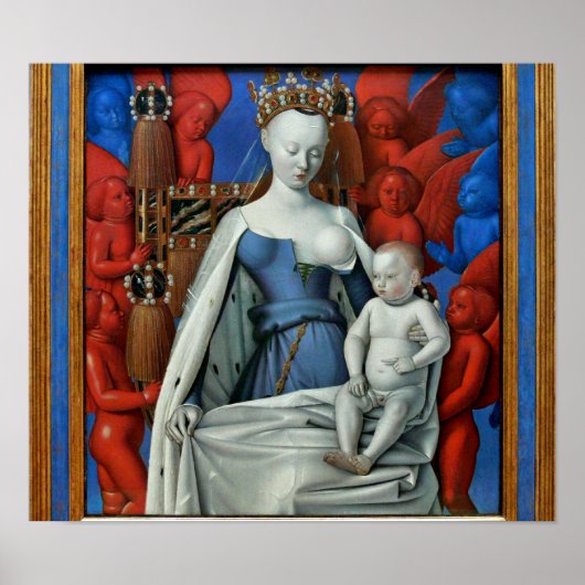 Jean Fouquet - Madonna lactans Poster (Voorkant)