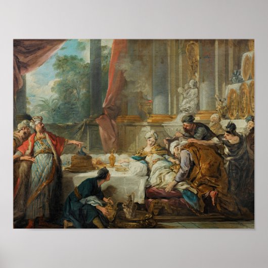Jean-Francois de Troy - De veroordeling van Aman Poster (Voorkant)