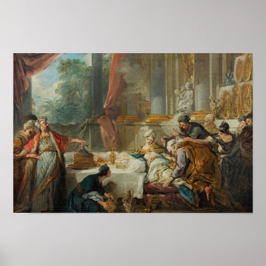 Jean-Francois de Troy - De veroordeling van Aman Poster (Voorkant)