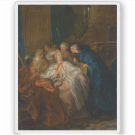 Jean-François de Troy - Voor de bal Sticker