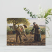 Jean-Francois Millet - Aardappelplanten Bedankkaart (Staand voorkant)
