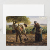 Jean-Francois Millet - Aardappelplanten Bedankkaart (Voorkant / Achterkant)