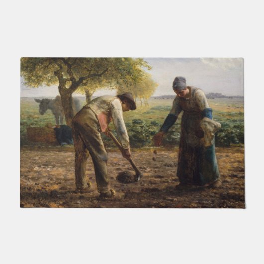 Jean-Francois Millet - Aardappelplanten Deurmat (Voorkant)