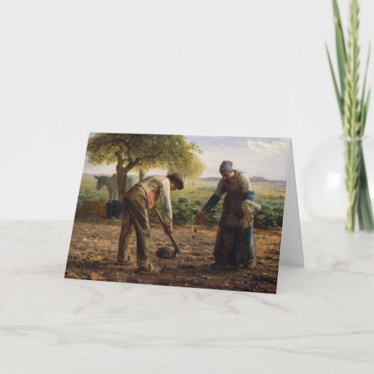 Jean-Francois Millet - Aardappelplanten Kaart (Voorkant)