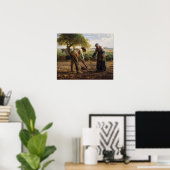 Jean-Francois Millet - Aardappelplanten Poster (Thuiskantoor)