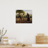Jean-Francois Millet - Aardappelplanten Poster (Keuken)