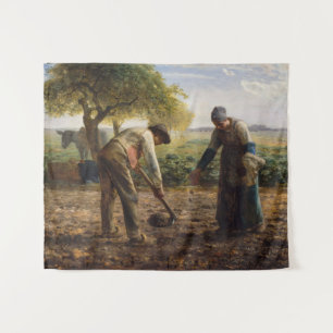 Jean-Francois Millet - Aardappelplanten Wandkleed