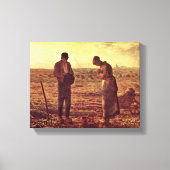 Jean-Francois Millet - Avondgebed Canvas Afdruk (Voorkant)