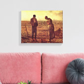 Jean-Francois Millet - Avondgebed Canvas Afdruk (Insitu (Woonkamer))