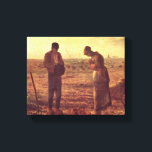 Jean-Francois Millet- De Angelus Canvas Afdruk<br><div class="desc">Dit realistische genre meesterwerk, getiteld, De Angelus is gemaakt door de beroemde schilder, Jean-Francois Millet met behulp van olie op doek in 1859. In 1850 sloot Millet een overeenkomst met Sensier, die de kunstenaar van materiaal en geld voorzag in ruil voor tekeningen en schilderijen, terwijl Millet tegelijkertijd vrij was om...</div>