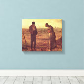 Jean-Francois Millet- De Angelus Canvas Afdruk (Insitu (Houten vloer))