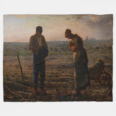 Jean-Francois Millet - De Angelus Fleece Deken (Voorkant (Horizontaal))