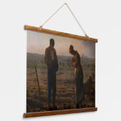 Jean-Francois Millet - De Angelus Hangend Wandkleed (Gebogen)