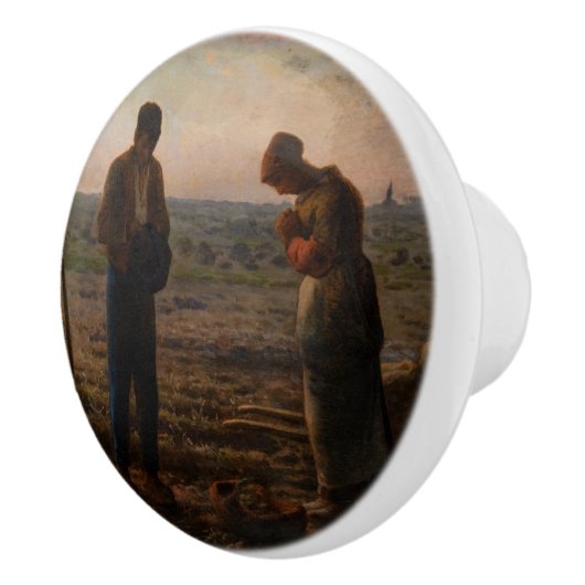 Jean-Francois Millet - De Angelus Keramische Knop (Rechts)