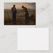 Jean-Francois Millet - De Angelus Notitiekaartje (Voorkant / Achterkant)