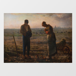 Jean-Francois Millet - De Angelus Raamsticker