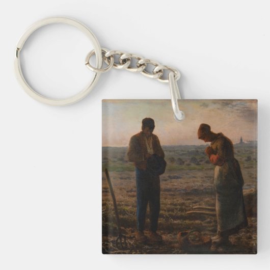 Jean-Francois Millet - De Angelus Sleutelhanger (Voorkant)