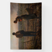 Jean-Francois Millet - De Angelus Spandoek (Verticaal)