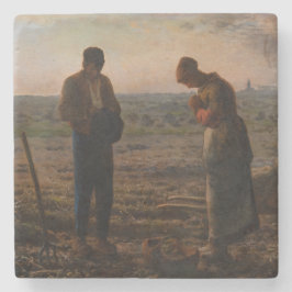 Jean-Francois Millet - De Angelus Stenen Onderzetter