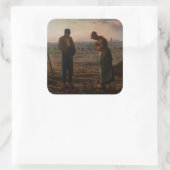 Jean-Francois Millet - De Angelus Vierkante Sticker (Tas)