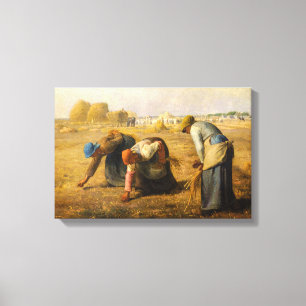 Jean-Francois Millet - De arenzoekers Canvas Afdruk