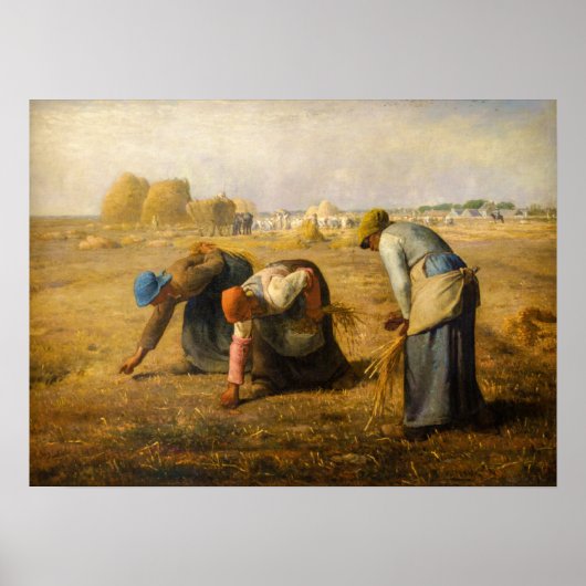 Jean-Francois Millet - De arenzoeksters Poster (Voorkant)
