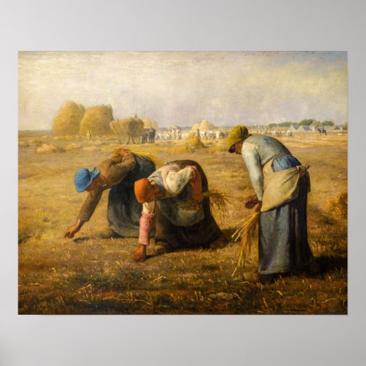 Jean-Francois Millet - De arenzoeksters Poster (Voorkant)