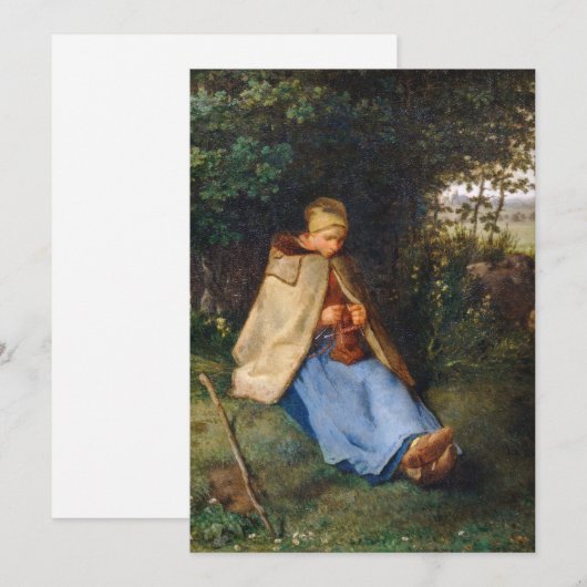 Jean-Francois Millet - De Breister Bedankkaart (Voorkant / Achterkant)