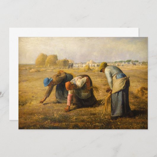 Jean-Francois Millet - De Gleaners Bedankkaart (Voorkant / Achterkant)