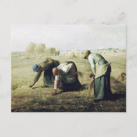 Jean François Millet, De Gleaners Briefkaart (Voorkant)