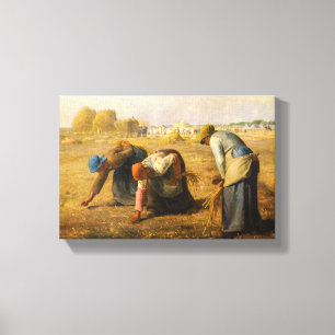 Jean-Francois Millet - De Gleaners Canvas Afdruk