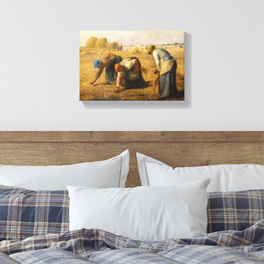 Jean-Francois Millet - De Gleaners Canvas Afdruk (Insitu (Slaapkamer))