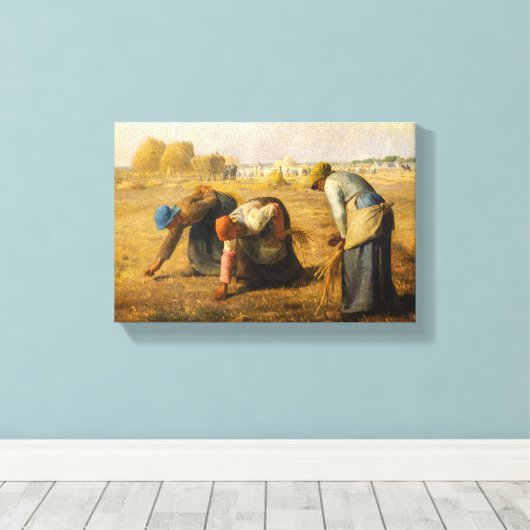 Jean-Francois Millet - De Gleaners Canvas Afdruk (Insitu (Houten vloer))