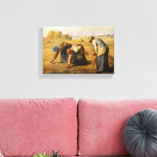 Jean-Francois Millet - De Gleaners Canvas Afdruk (Insitu (Woonkamer))