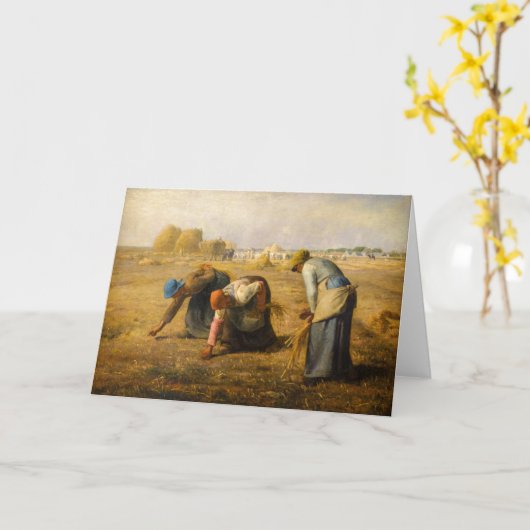 Jean-Francois Millet - De Gleaners Kaart (Gele Bloem)