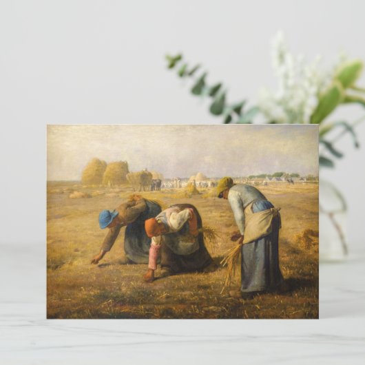 Jean-Francois Millet - De Gleaners Kaart (Staand voorkant)
