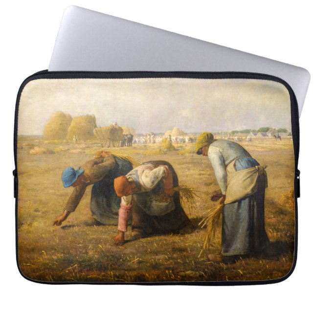 Jean-Francois Millet - De Gleaners Laptop Sleeve (Voorkant)