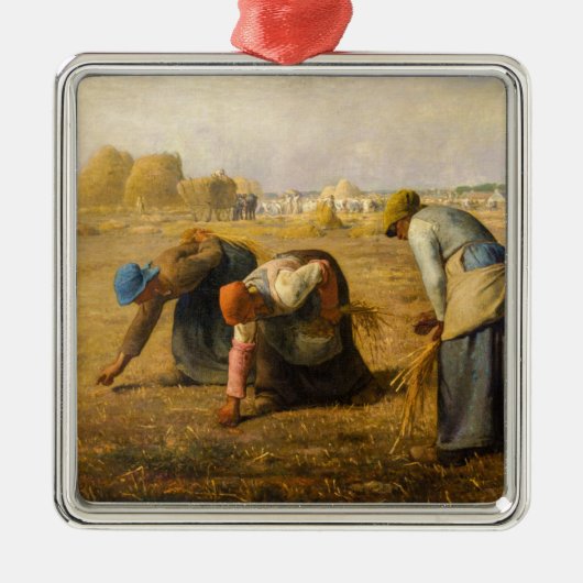 Jean-Francois Millet - De Gleaners Metalen Ornament (Voorkant)