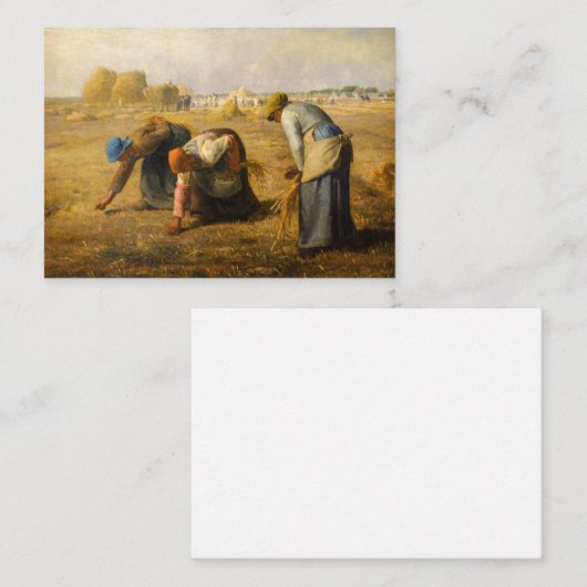 Jean-Francois Millet - De Gleaners Notitiekaartje (Voorkant / Achterkant)